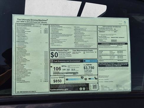 New 2027 BMW i5 eDrive40 w/ M Sport Package RWD image 17
