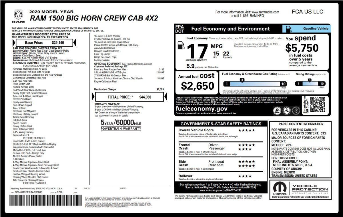 Used 2020 RAM 1500 Big Horn RWD image 14