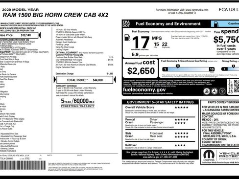 Used 2020 RAM 1500 Big Horn RWD image 14