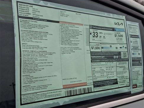 New 2025 Kia K4 GT-Line w/ GT-Line Sunroof Package image 12