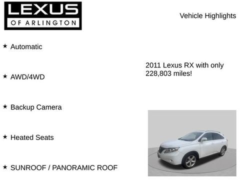 Used 2011 Lexus RX 350 AWD w/ Premium Pkg image 8