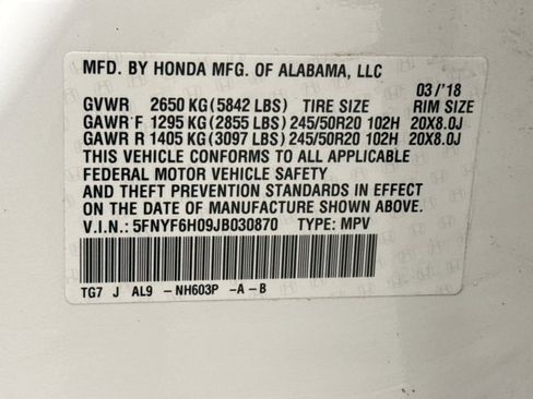 Used 2018 Honda Pilot Elite image 25