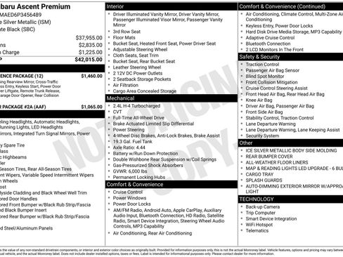 Used 2023 Subaru Ascent Premium w/ Convenience Package image 5