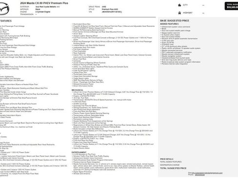 Used 2024 MAZDA CX-90 Plug-In Hybrid w/ Premium Plus image 32