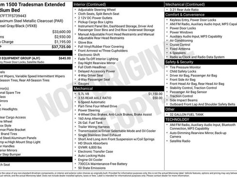 Used 2015 RAM 1500 Tradesman w/ Popular Equipment Group image 4