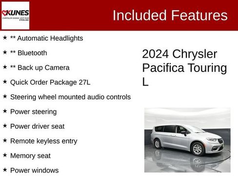 Certified 2024 Chrysler Pacifica Touring-L FWD image 3