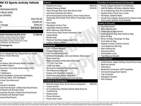 Used 2022 BMW X3 xDrive30i w/ Convenience Package w/ZPA image 20