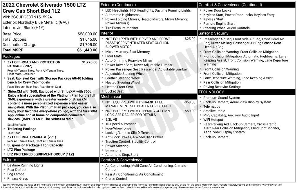 Certified 2022 Chevrolet Silverado 1500 LTZ AWD/4WD image 12