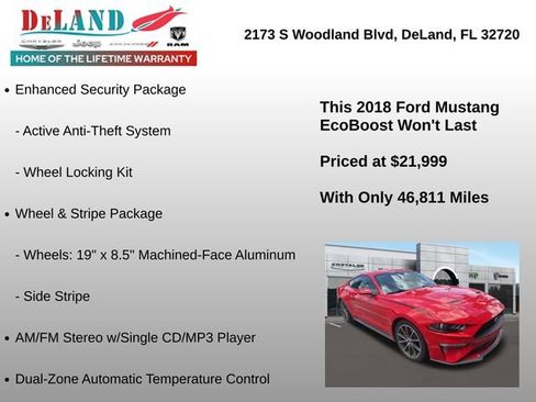 Used 2018 Ford Mustang Coupe w/ Equipment Group 101A RWD image 3