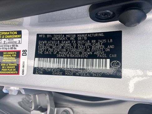 Used 2019 Lexus ES 350 image 37