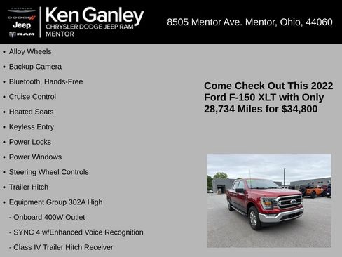 Used 2022 Ford F150 XLT w/ Equipment Group 302A High AWD/4WD image 5