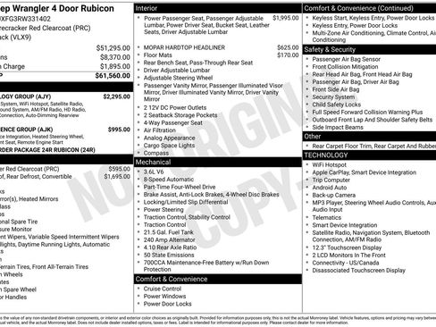 Used 2024 Jeep Wrangler Unlimited Rubicon w/ Technology Group AWD/4WD image 16