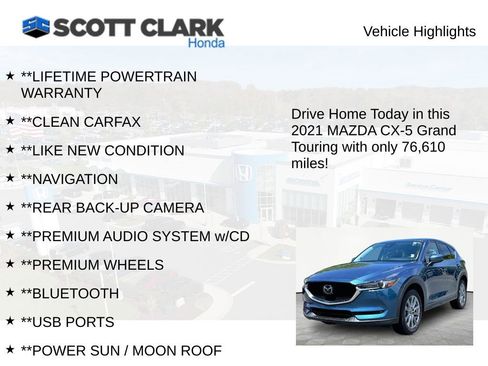 Used 2021 MAZDA CX-5 Grand Touring FWD image 11