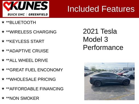 Used 2021 Tesla Model 3 Performance AWD/4WD image 3