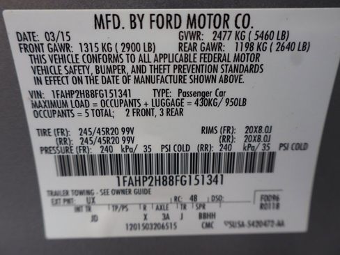 Used 2015 Ford Taurus SEL w/ Equipment Group 201A image 45