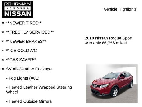 Used 2018 Nissan Rogue Sport SV w/ SV All-Weather Package AWD/4WD image 7