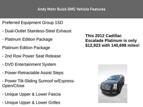 Used 2012 Cadillac Escalade Platinum AWD/4WD image 8