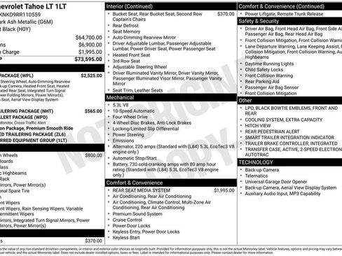 Used 2024 Chevrolet Tahoe LT w/ Luxury Package AWD/4WD image 3