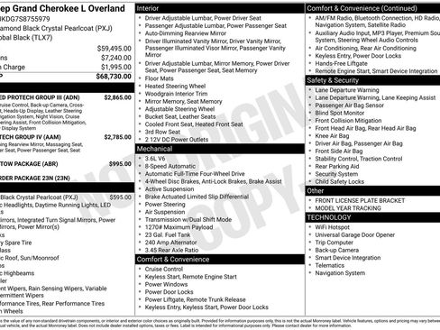 New 2025 Jeep Grand Cherokee L Overland w/ Advanced Protech Group III AWD/4WD image 4