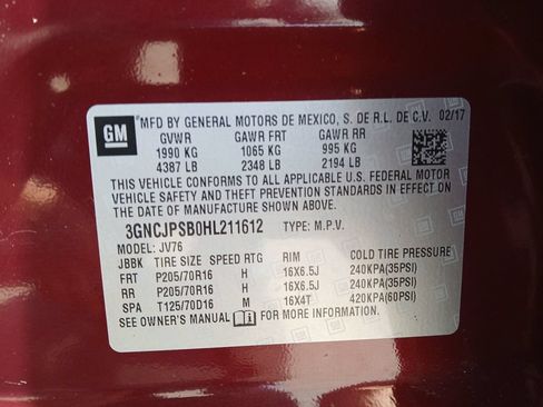 Used 2017 Chevrolet Trax LT w/ LPO, Protection Package AWD/4WD image 28