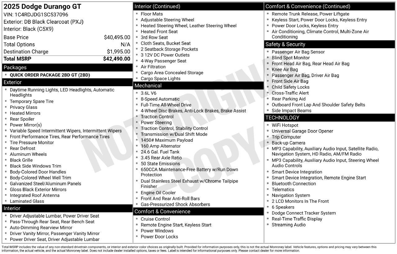 Used 2025 Dodge Durango GT AWD/4WD image 5