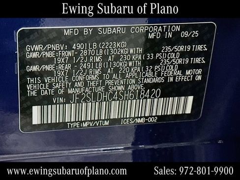 Certified 2025 Subaru Forester Sport w/ Popular Package #1 AWD/4WD image 33