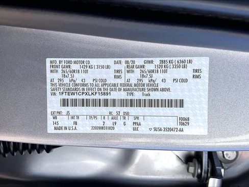 Used 2020 Ford F150 XLT w/ Equipment Group 302A Luxury image 34