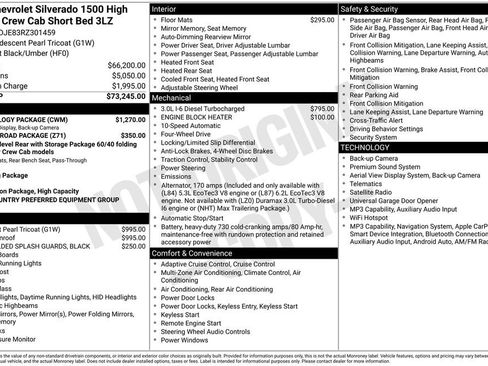 Used 2024 Chevrolet Silverado 1500 High Country w/ Technology Package AWD/4WD image 21