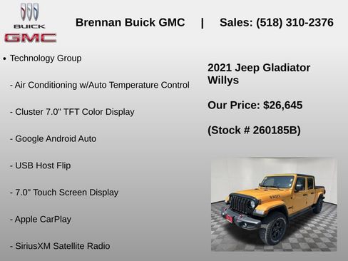 Used 2021 Jeep Gladiator Sport AWD/4WD image 6