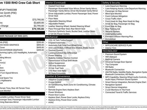 New 2026 RAM 1500 RHO AWD/4WD image 37
