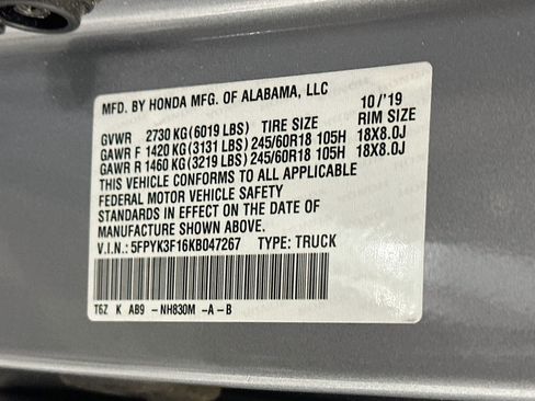 Used 2019 Honda Ridgeline Sport image 12