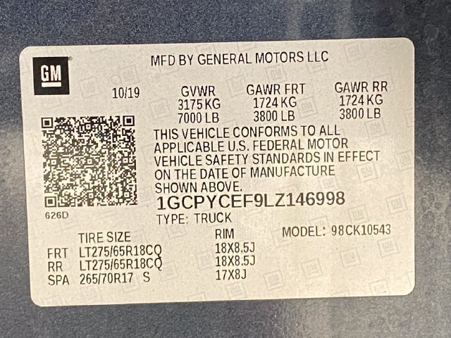 Certified 2020 Chevrolet Silverado 1500 Custom Trail Boss w/ Custom Convenience Package AWD/4WD image 30