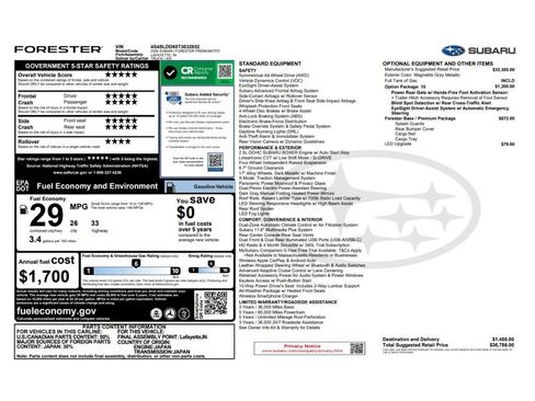 Used 2026 Subaru Forester Premium w/ Base/Premium Package AWD/4WD image 3