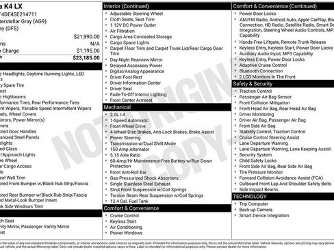 Used 2025 Kia K4 LX image 5