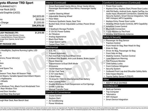 Used 2022 Toyota 4Runner TRD Sport w/ Technology Package image 7