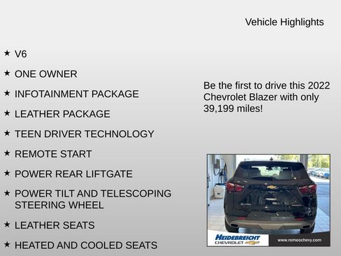 Certified 2022 Chevrolet Blazer Premier w/ Enhanced Convenience Package image 7