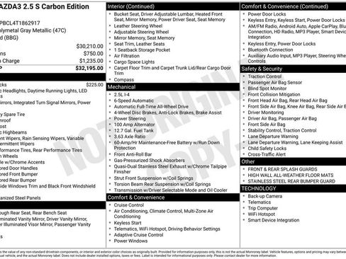New 2026 MAZDA MAZDA3 Carbon image 34