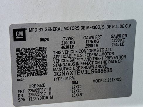 Used 2020 Chevrolet Equinox LT w/ Driver Convenience Package image 30