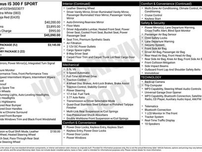 Used 2017 Lexus IS 300 F Sport w/ F Sport Package