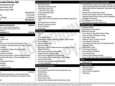 Used 2021 Hyundai Elantra SEL w/ Convenience Package FWD image 13