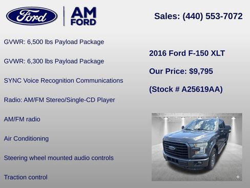 Used 2016 Ford F150 XLT w/ Equipment Group 301A Mid AWD/4WD image 6