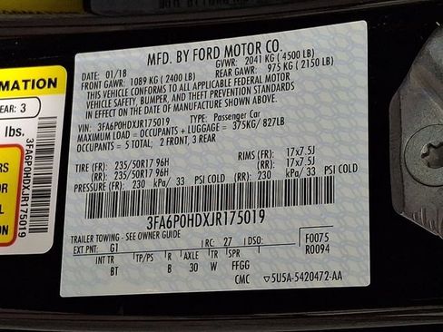 Used 2018 Ford Fusion SE w/ Fusion SE Technology Package FWD image 28