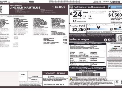 Used 2024 Lincoln Nautilus Reserve w/ Equipment Group 203A AWD/4WD image 5