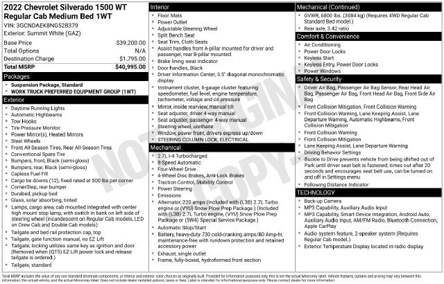 Certified 2022 Chevrolet Silverado 1500 W/T AWD/4WD image 24