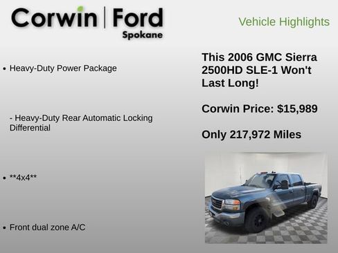 Used 2006 GMC Sierra 2500 SLE w/ Heavy-Duty Power Package image 6