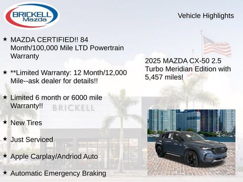 Used 2025 MAZDA CX-50 Meridian Edition w/ Apex Package AWD/4WD image 17