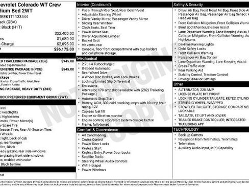 Used 2026 Chevrolet Colorado W/T w/ Advanced Trailering Package RWD image 27