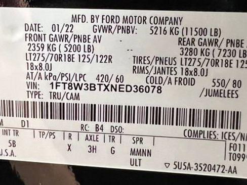 Used 2022 Ford F350 Lariat w/ Lariat Ultimate Package image 56