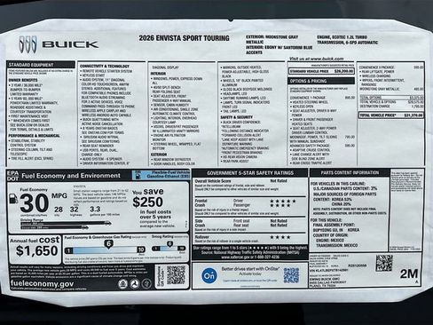 New 2026 Buick Envista Sport Touring w/ Convenience I Package image 21