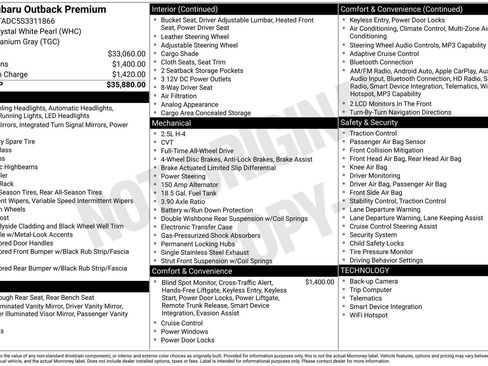 Certified 2025 Subaru Outback Premium AWD/4WD image 31